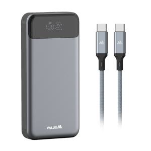 밸류엠 PD 130W 초고속 보조배터리 30000mAh(+60W CtoC 케이블), 1개