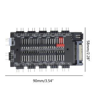 5V 3 핀 RGB 아우라 컨트롤러 및 4 PWM 허브 10 포트 ARGB 무선 IR 원격 팬 분배기 연장 케이블