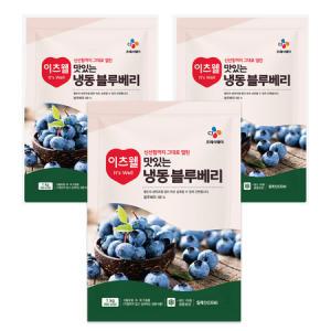 CJ프레시웨이 이츠웰 맛있는 냉동 블루베리 1kg 3개_MC