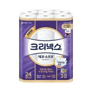 크리넥스 데코앤소프트 35m x 24롤(108mm) 1팩 /롤화장지/유한킴벌리/데코소프트