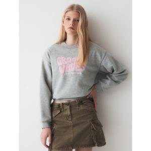 [롯데백화점]후아유 여성 Outstitch Crop Sweatshirt WHMWE2393F