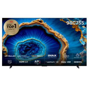 TCL QD-Mini LED 4K TV 안드로이드12 구글 TV 98C755 248cm ·98인치 스탠드형 벽걸이형