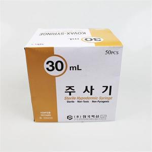 한국백신) 일회용주사기 30ml / 18G*38mm(1½) / 50개입