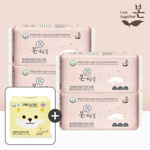 [유기농본]본내츄럴 데일리 팬티라이너 일반 40P, 4팩+라이너 1팩