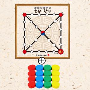 프라임픽 민속놀이 윷놀이 말판 90×90cm 전통놀이 명절 추석 설날 게임