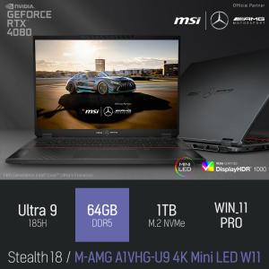 ⓒ MSI 스텔스 18 Mercedes-AMG A1VHG-U9 4K Mini LED W11 64GB 1TB / 포토샵 편집 캐드 게임 AI 노트북