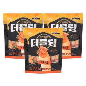 [소비기한 임박] 더블링 뿌링치즈 파우치, 400g, 3개