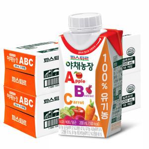 파스퇴르 유기농 야채농장 ABC주스 200ml(40팩) 실온보관주스