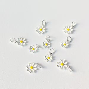 [DP3-110] 실버 펜던트 에폭 데이지 6mm, 8mm 은 팔찌 목걸이 만들기 DIY silver 925 부자재