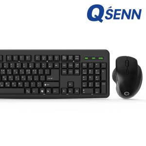 QSENN MK280 무선 키보드 마우스 세트 블랙