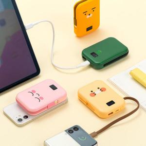 아트박스/더블유아이 카카오프렌즈 케이블형 맥세이프 보조배터리 10000mAh