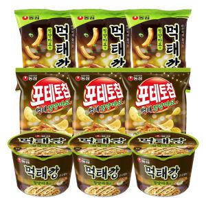 농심 먹태깡 60g, 3개 + 포테토칩 먹태청양마요맛 50g, 3개 + 먹태깡큰사발 청양마요맛 118g, 3개