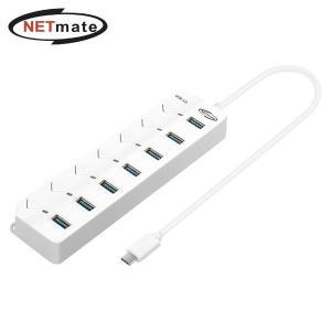 [신세계몰]NETmate NM-UBC305W USB3.0 Type C 7포트 허브 화이트 (WB77B40)