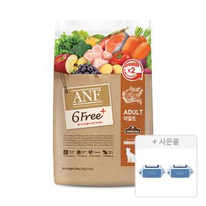 ANF 6free 플러스 인도어 캣 어덜트, 5.6kg, 1개 + 물티슈, 70매, 2개