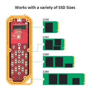 SSD 케이스 아연 합금 인클로저 TYPE-C M2 10Gbps Nvme NGFF IP65 방수 충격