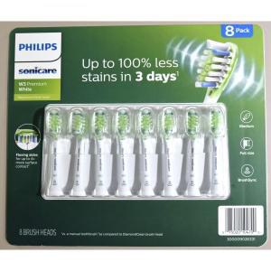 PHILIPS Sonicare W3 Premium White Replacement Toothbrush Brush Heads 8 Count