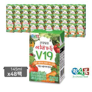 정식품 건강담은 야채가득 V19/145ml x48팩/야채즙 100%