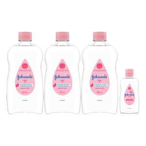 존슨즈 베이비 오일, 500ml, 3개 + 증정(베이비오일, 125ml, 1개)