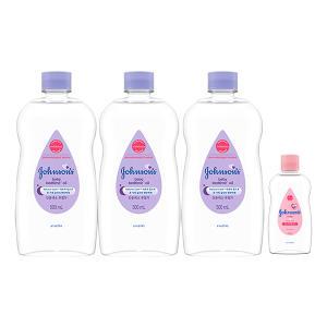 존슨즈 베이비 베드타임 오일, 500ml, 3개 + 증정(베이비오일, 125ml, 1개)