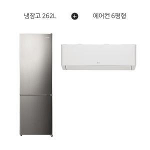 엘지 6평형 벽걸이에어컨+루컴즈 262L 냉장고 렌탈 SQ06EZ1WBS+R262M01-S (S) 상품권 당일 지급