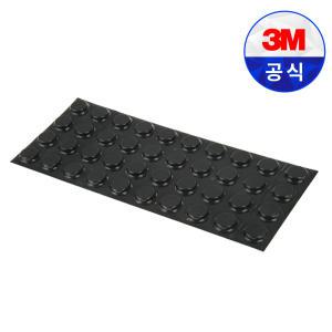 3M 범폰 SJ5744 검정 원형 벌크 40개입 고무발 미끄럼 방지 패드