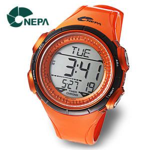 NEPA 네파 N237-ORANGE 50랩메모리 8알람 오토캘린더 스포츠시계