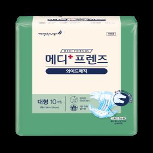 메디프렌즈 겉기저귀 매직 대형 80매 (10매x8팩) 성인용기저귀