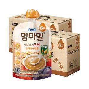 맘마밀 안심이유식 퓨레 6개월 오트밀 사과프룬 100g 20팩_MC