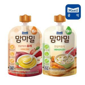 맘마밀 혼합 사과와고구마 100g +녹황채소소고기100G 각 10팩