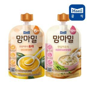 맘마밀 혼합 바나나단호박 100g +아스파라거스 100g 각 10팩