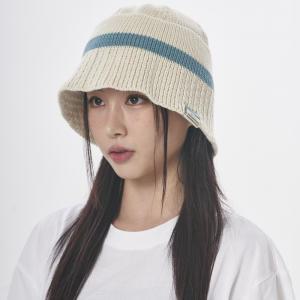 T242AACU33_STRIPE KNIT BUCKET HAT