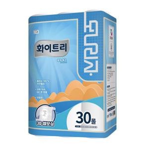 모나리자 화이트리 블랑 에코 3겹 화장지 22m 30롤 X 1팩 휴지