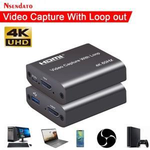 hdmi캡쳐보드 캡처보드 녹화 방송 4K 60Hz USB HDMI 비디오 캡처 카드 TV 루프 1080P 게임 레코딩 라이브