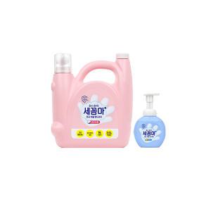 세균아꼼짝마 핸드워시 파우더향, 3.5L, 1개 + 공병 레몬, 250ml, 1개