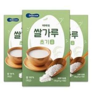 베베쿡 유기농 쌀가루 초기 12g x 10p, 120g, 3개입_MC