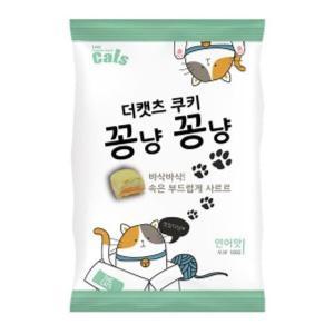 더캣츠 고양이 간식 쿠키 고양이 사료 연어맛 100g