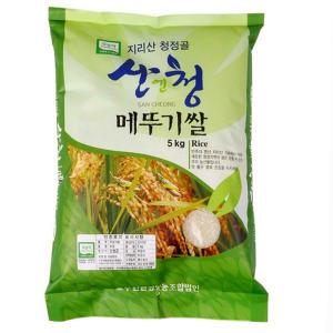 산청 지리산 친환경쌀 무농약 메뚜기쌀 백미 맵쌀 5kg