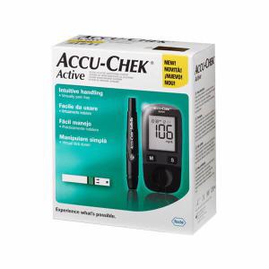 로슈 아큐첵 Accu-Chek 액티브 Active 혈당측정기 혈당계(기계+채혈기+채혈침10개+파우치)