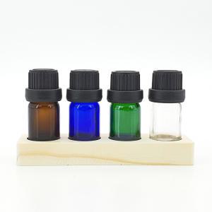 아로마 오일 검정캡 드롭퍼 갈색/파랑/초록/투명 유리 공병 5ml