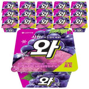 롯데웰푸드 와 포도, 190ml, 16개