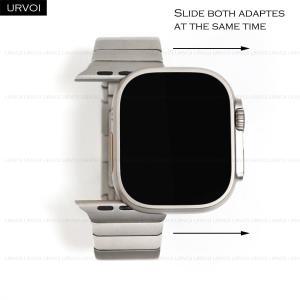 링크브레이슬릿 스트랩 URVOI-애플 워치 밴드용 링크 팔찌 시리즈 8 7 6 SE 54 스테인레스 스틸 iwatch 버