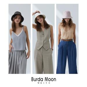 [Burda Moon]부르다문화이트 24SS 린넨 100 썸머모자