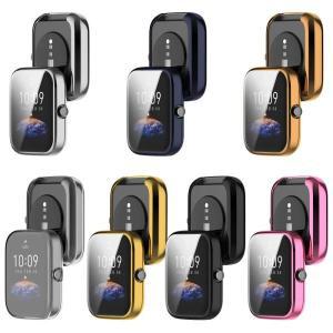 TPU 보호대 케이스 커버, Amazfit Bip3/Bip3 Pro 스마트워치 도금 쉘 프레임 액세서리