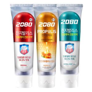 애경 2080 진지발리스 치약 120g 1개 (오리지널 프로폴리스 허벌민트)