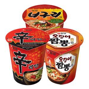 신라면컵 6개 + 오징어짬뽕컵 6개 + 너구리컵 6개