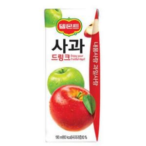 델몬트 사과 드링크 190ml 48팩