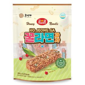 호정가 꿀라면과자 (봉지) 280g / 달콤하고 바삭한 라면땅과자