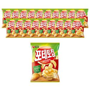 농심 포테토칩 오리지널, 60g, 20개