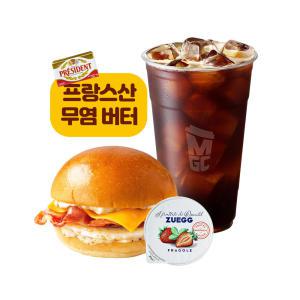 버터버터 에그베이컨 샌드위치 (ICE)브런치 세트