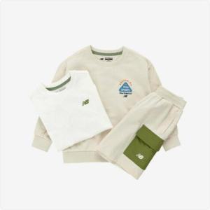 뉴발란스키즈 Fishing Club_3PCS 반바지 스？ 셋업 NK9YE2403U Ivory